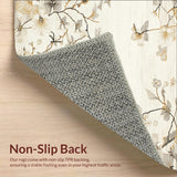 Refined Isabella Cream Beige Abstract Floral Area(Beige)