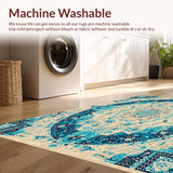 Artisan Crafted Round with Colorful Abstract Medallion Design(Beige)