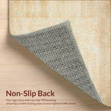 Non Slip Hallway Runner Vintage Inspired Long Boho Style(Beige)