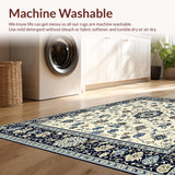 Abstract Floral Geometric in Beige and Navy(Ivory)
