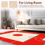 Vibrant Colorful Athletic Motif(Red)