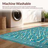 Elegant Teal Geometric Composition(Blue)