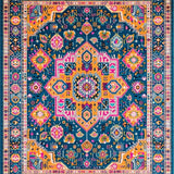 Artful Retro Circular Motif Display(Blue)