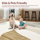 Abstract Swirls Area Chic Modern Low Pile Non Slip(Beige)