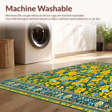 Summer Floral Bath with Yellow and Blue Leaves(Green)