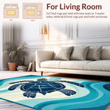 Chic Coastal Sea Turtle Motif(Blue)