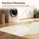 Modern Boho Area with Artistic Swirls and Neutral Palette(Beige)