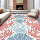 Modern Marine Inspired Patterned Accent(Red)