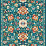 Lively Geometric Flower Fusion(Blue)