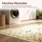 Enchanted Garden Edge Floor with Butterfly Motif(Beige)