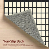 Minimalist Cross Patterned Featuring Muted Beige and Bold Black Accents(Beige)