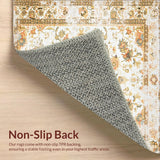 Antique Charm Area Distressed Beige Tones with Medallion Accents(Ivory)