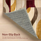 Boho Geometric Area Multicolored Abstract(Beige)