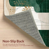 Abstract Shape Beige Dark Green(Green)