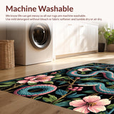 Whimsical Floral Snake Motif(Blue)