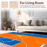 Vibrant Orange Court Theme(Blue)
