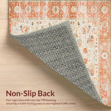 Boho Floral Area Vintage Cream & Terracotta(Beige)