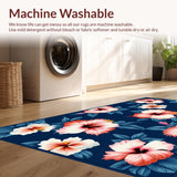 Chic Hibiscus Patterned Design(Blue)