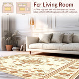 Boho Chic Beige Medallion Area Stylish(Beige)