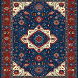 Elegant Blue Toned Geometric Elegance(Red)