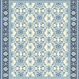 Lively Geometric Floral Fusion(White)