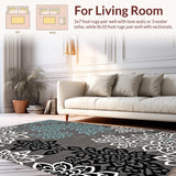 Stylish Floral Non Shedding Area(Gray)