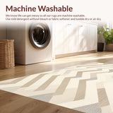 Modern Non Slip Kitchen Mats of Beige Area(Beige)