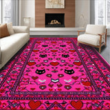 Vibrant Pink and Black Contrast(Pink)