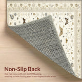 Beige Floral Insect Moth Butterfly(Beige)