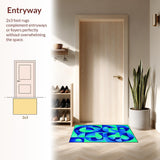 Vibrant Swirl Artistry Motif(Blue)