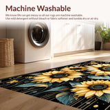 Vibrant Oversized Sunflower Motif(Gold)