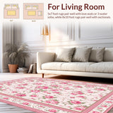 Elegant Green Floral Motif(Pink)