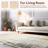 Modern Farmhouse Inspired Area with Distressed Artistic Design(Beige)