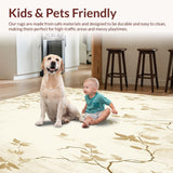 Natural Beige Boho Entryway Runner Non Slip Long Chic(Beige)