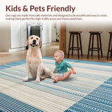 Modern Micro Loop Area Beige Blue Tonal(Beige)