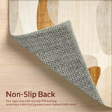 Abstract Arch Area Adhesive Non Skid Modern Pair(Beige)