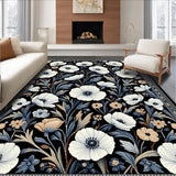 Elegant Poppy Blossom Print(Black)