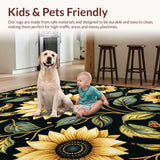 Dynamic Sunflower Graphic Element(Black)