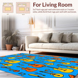 Bright Playroom Guitar Illustration(Blue)