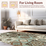 Vintage Brown Teal for Home Office(Brown)