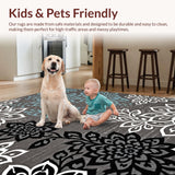 Stylish Floral Non Shedding Area(Gray)