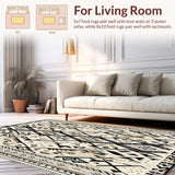 Handcrafted Boho Runner With Ethnic Geometric Diamond(Beige)