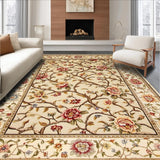 Grand Floral Tapestry Area for Refined Interior Design(Beige)