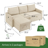 ODIKA Sleeper Sofa Additional Chaise – Chaise for Upgrading Your Existing L - ODIKA