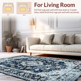 Navy Toned Vintage Floral Motif(Blue)