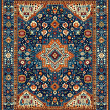 Eclectic Vintage Medallion Aesthetic(Blue)