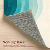 Modern Minimalist Tidal Wave Motif(Blue)
