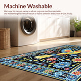 Whimsical Colorful Floral Display(Black)