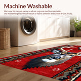 Animal Print Non Slip Area for Cabin(Red)