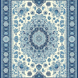 Elegant Ivory and Blue Motif(Beige)